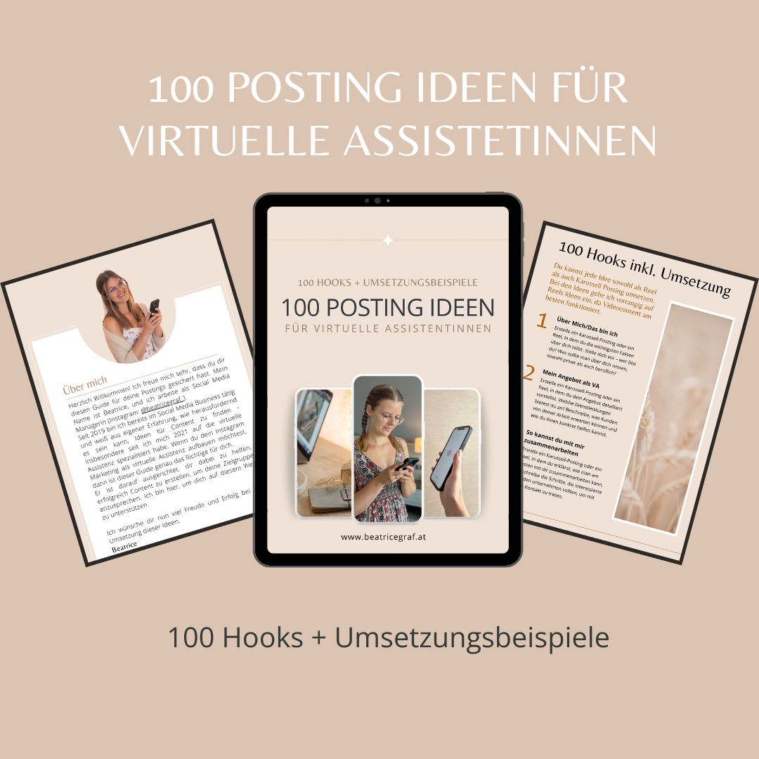 100 Posting Ideen für VA´s - Beatrice Graf